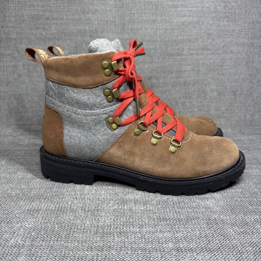 TOMS Summit Rawhide Grey Wool Waterproof Hiking Boots W10 Suede Outdoor Gorpcore